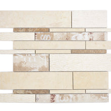 Załaduj obraz do przeglądarki galerii, Mozaika mix kolor brązowy beżowy mat T 396