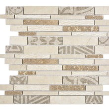 Załaduj obraz do przeglądarki galerii, Mozaika mix kolor brązowy beżowy mat T 394