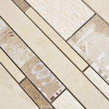 Załaduj obraz do przeglądarki galerii, Mozaika mix kolor brązowy beżowy mat T 396