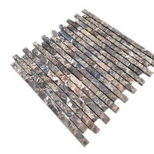 Załaduj obraz do przeglądarki galerii, Mozaika kamienna - marmur kolor brąz mat T 250