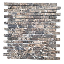 Załaduj obraz do przeglądarki galerii, Mozaika kamienna - marmur kolor brąz mat T 250