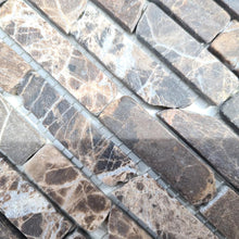 Załaduj obraz do przeglądarki galerii, Mozaika kamienna - marmur kolor brąz mat T 250
