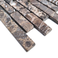 Załaduj obraz do przeglądarki galerii, Mozaika kamienna - marmur kolor brąz mat T 250