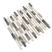 Załaduj obraz do przeglądarki galerii, Mozaika kamienna - marmur kolor brązowy beżowy mat T 225