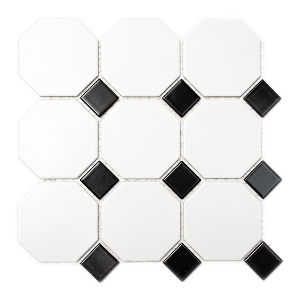 Mozaika ceramiczna kolor biały czarny mat T 31