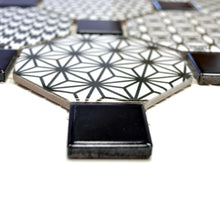 Załaduj obraz do przeglądarki galerii, Mozaika ceramiczna kolor biały połysk octagon T 26