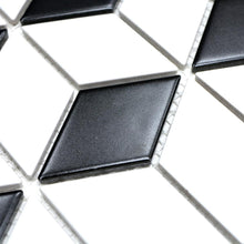 Załaduj obraz do przeglądarki galerii, Mozaika ceramiczna kolor mix czarny biały mat T 123