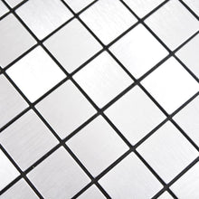 Załaduj obraz do przeglądarki galerii, Samoprzylepna mozaika mix - aluminium / metal kolor srebrny mat T 479