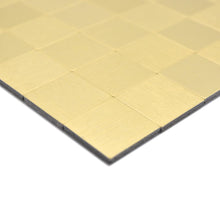 Załaduj obraz do przeglądarki galerii, Samoprzylepna mozaika mix - aluminium / metal kolor złoty połysk T 485