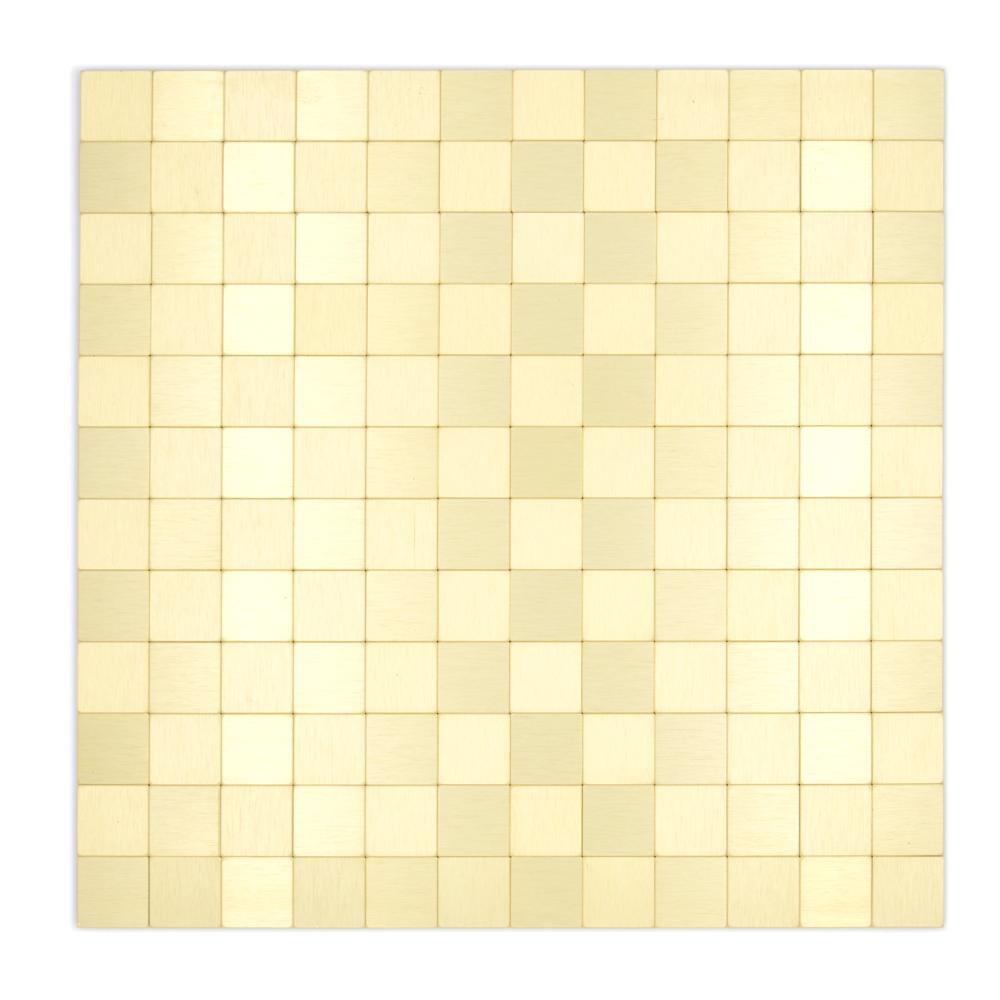 Samoprzylepna mozaika mix - aluminium / metal kolor złoty połysk T 485