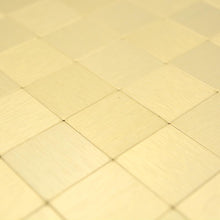 Załaduj obraz do przeglądarki galerii, Samoprzylepna mozaika mix - aluminium / metal kolor złoty połysk T 485