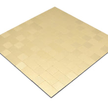Załaduj obraz do przeglądarki galerii, Samoprzylepna mozaika mix - aluminium / metal kolor złoty połysk T 486