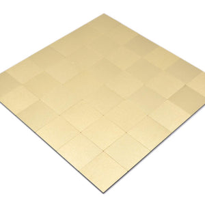 Samoprzylepna mozaika mix - aluminium / metal kolor złoty połysk T 487