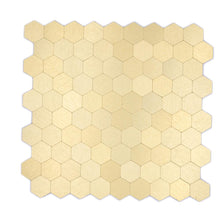 Załaduj obraz do przeglądarki galerii, Samoprzylepna mozaika mix - aluminium / kolor złoty hexagon T 477
