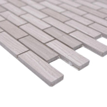 Załaduj obraz do przeglądarki galerii, Samoprzylepna mozaika kamienna - marmur kolor mix szary biały połysk T 309