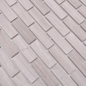 Samoprzylepna mozaika kamienna - marmur kolor mix szary biały połysk T 309
