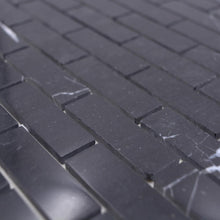 Załaduj obraz do przeglądarki galerii, Samoprzylepna mozaika kamienna - marmur kolor czarny połysk T 267