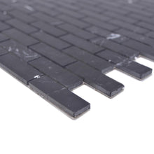 Załaduj obraz do przeglądarki galerii, Samoprzylepna mozaika kamienna - marmur kolor czarny połysk T 267