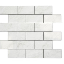 Załaduj obraz do przeglądarki galerii, Samoprzylepna mozaika mix - aluminium / metal kolor biały połysk T 470