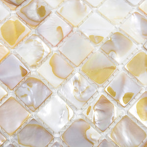 Mozaika - masa perłowa kolor beż mix połysk