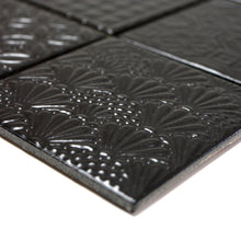 Załaduj obraz do przeglądarki galerii, Mozaika ceramiczna kolor czarny mat T 57