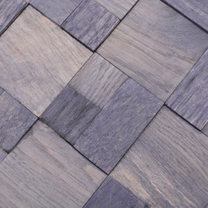 Samoprzylepna mozaika drewniana kolor szary i niebieski mat T 210