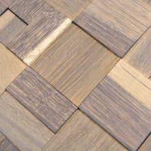 Załaduj obraz do przeglądarki galerii, Samoprzylepna mozaika drewniana kolor szary i niebieski mat T 211