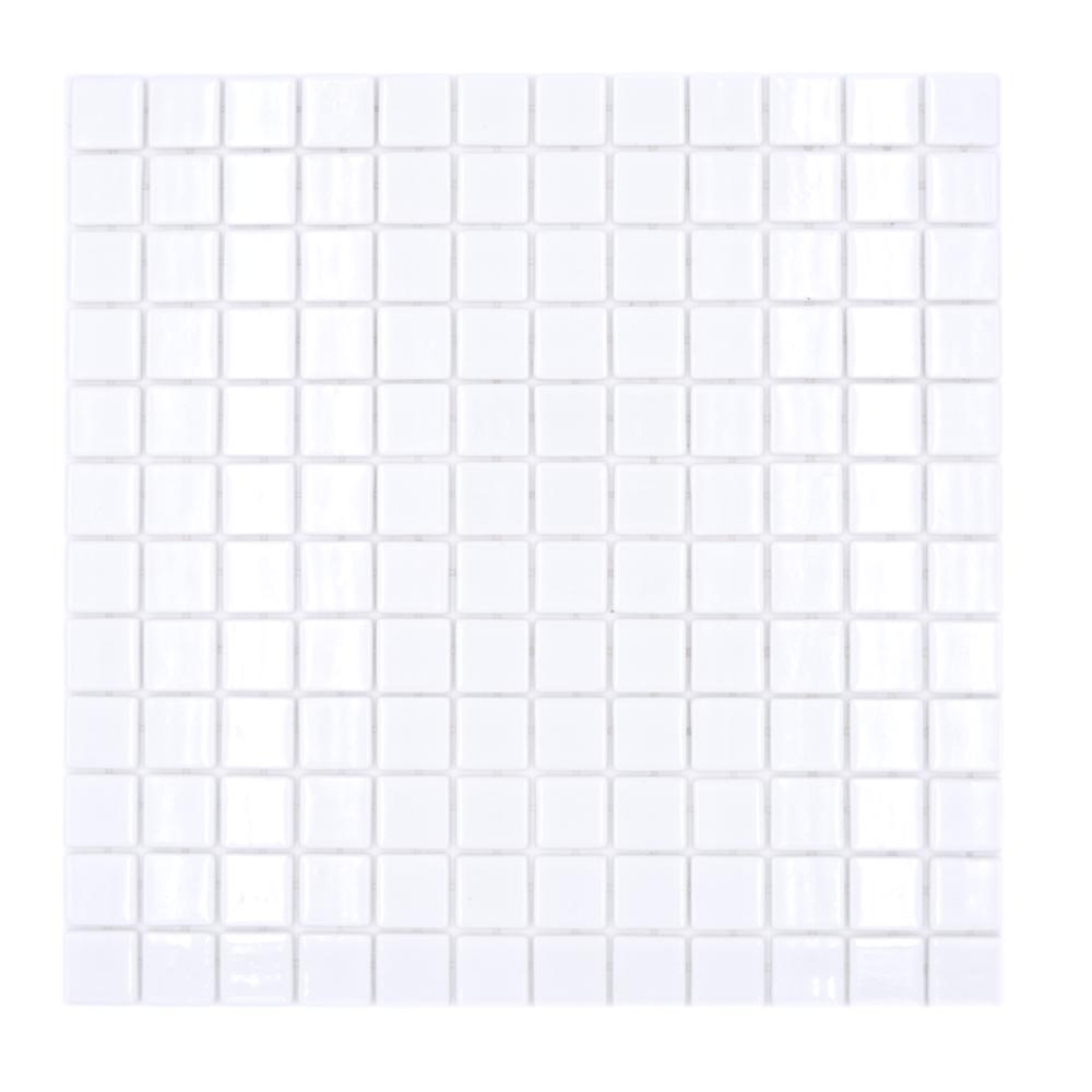 Mozaika szklana kolor biały połysk T 504