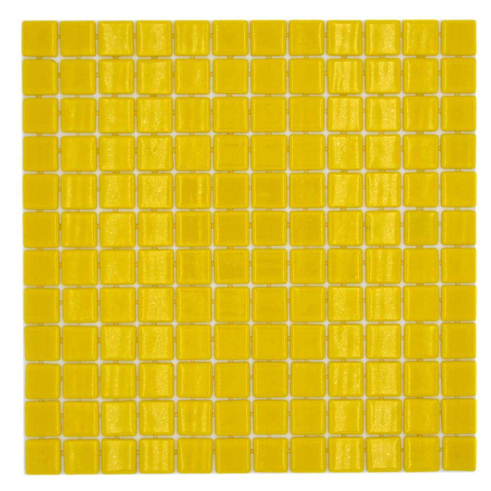 Kolor żółty połysk mozaika szklana