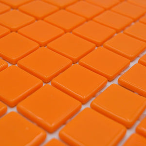 Kolor pomarańczowy połysk mozaika szklana