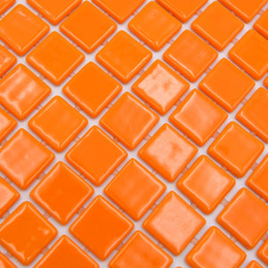 Kolor pomarańczowy połysk mozaika szklana