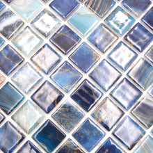 Załaduj obraz do przeglądarki galerii, Kolor mix niebieski błękitny połysk mozaika szklana