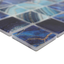 Załaduj obraz do przeglądarki galerii, Kolor mix niebieski błękitny D5 połysk mozaika szklana