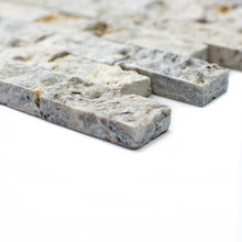 Załaduj obraz do przeglądarki galerii, Mozaika kamienna - traweryn kolor mix biały szary mat T 361