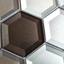 Załaduj obraz do przeglądarki galerii, Mozaika szklana kolor mix wielokolorowy połysk hexagon T 609