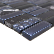 Załaduj obraz do przeglądarki galerii, Mozaika mix kolor czarny A1 połysk