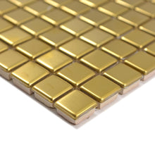 Załaduj obraz do przeglądarki galerii, Mozaika - stal nierdzewna kolor złoty połysk - MOZ 5816 VP