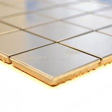 Załaduj obraz do przeglądarki galerii, Mozaika - stal nierdzewna kolor srebrny mat - duża kostka