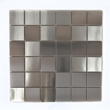 Załaduj obraz do przeglądarki galerii, Mozaika - stal nierdzewna kolor srebrny mat - duża kostka