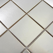 Załaduj obraz do przeglądarki galerii, Mozaika - stal nierdzewna kolor srebrny mat - duża kostka