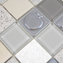 Załaduj obraz do przeglądarki galerii, Mozaika mix /mozaika - stal nierdzewna kolor mix szary połysk T 489