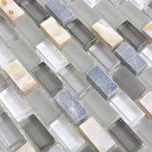 Załaduj obraz do przeglądarki galerii, Mozaika mix kolor mix szary połysk T 454