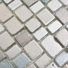 Załaduj obraz do przeglądarki galerii, Mozaika szklana kolor jasny szary beżowy mat T 584