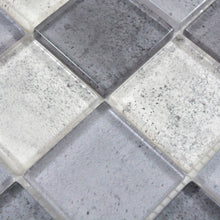 Załaduj obraz do przeglądarki galerii, Mozaika szklana kolor mix szary połysk T 599