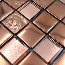 Załaduj obraz do przeglądarki galerii, Mozaika szklana kolor brązowy połysk T 569