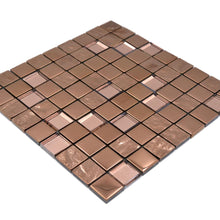 Załaduj obraz do przeglądarki galerii, Mozaika szklana kolor brązowy połysk T 569
