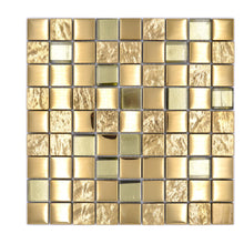 Załaduj obraz do przeglądarki galerii, Mozaika szklana kolor złoty połysk T 641 - MOZ 6601 VP
