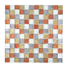 Załaduj obraz do przeglądarki galerii, Mozaika szklana kolor mix złoty srebrny czarny czerwony połysk T 612