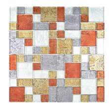 Załaduj obraz do przeglądarki galerii, Mozaika szklana kolor mix złoty srebrny czarny czerwony połysk T 615