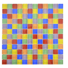 Załaduj obraz do przeglądarki galerii, Mozaika szklana kolor mix wielokolorowy połysk T 604
